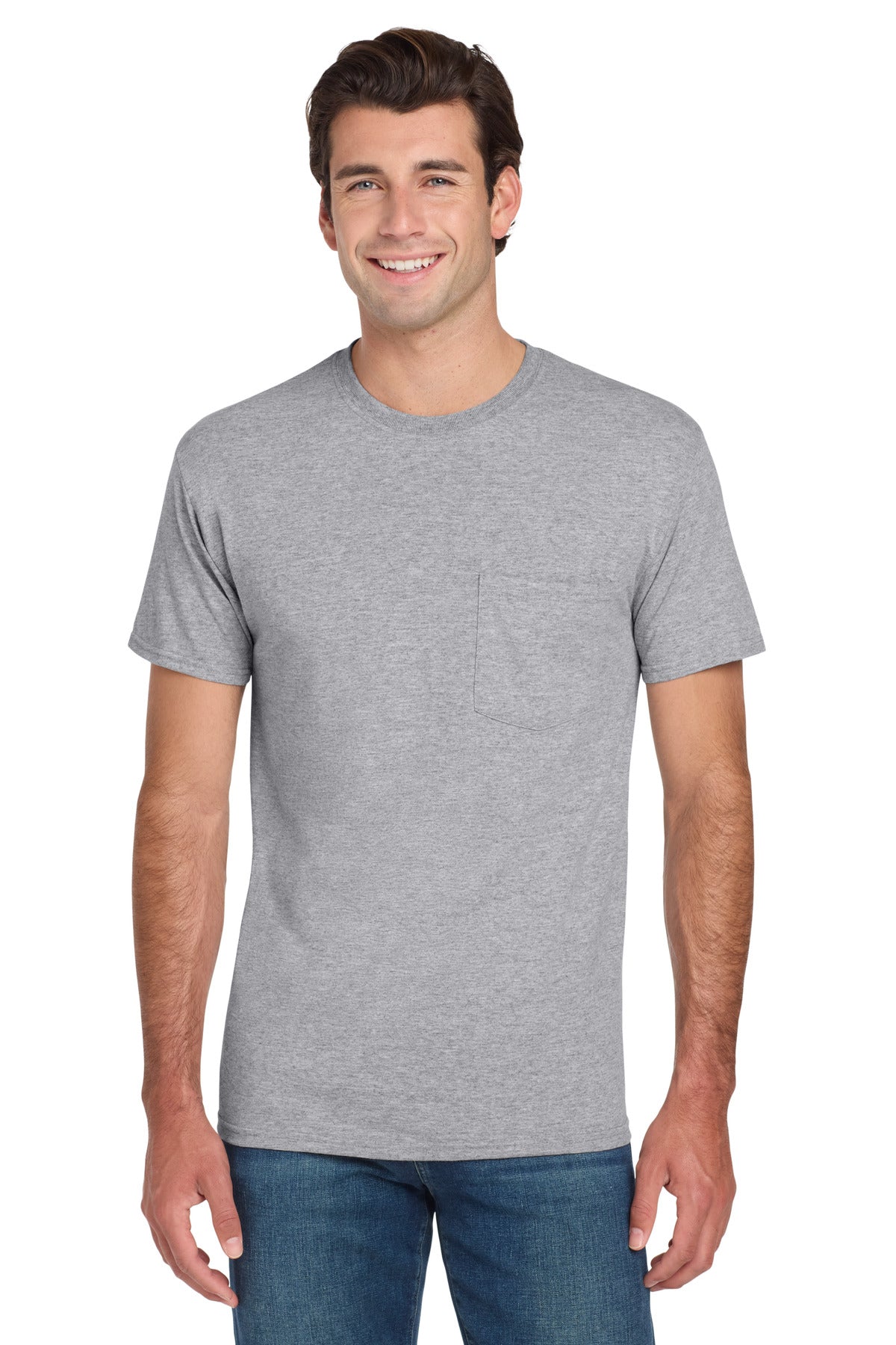 Jerzees® - Dri-Power® 50/50 Cotton/Poly Pocket T-Shirt. 29MP