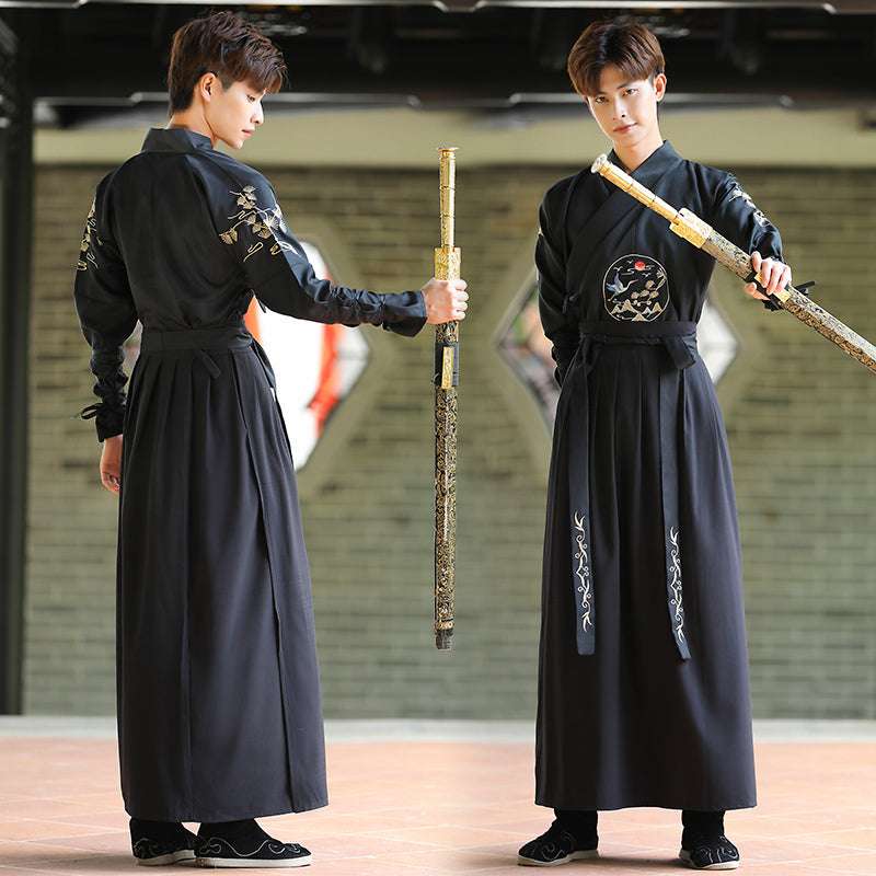 Japanese Vintage Kimono Samurai Cosplay Clothing Woman Man Chiinese Hanfu Crane image 1
