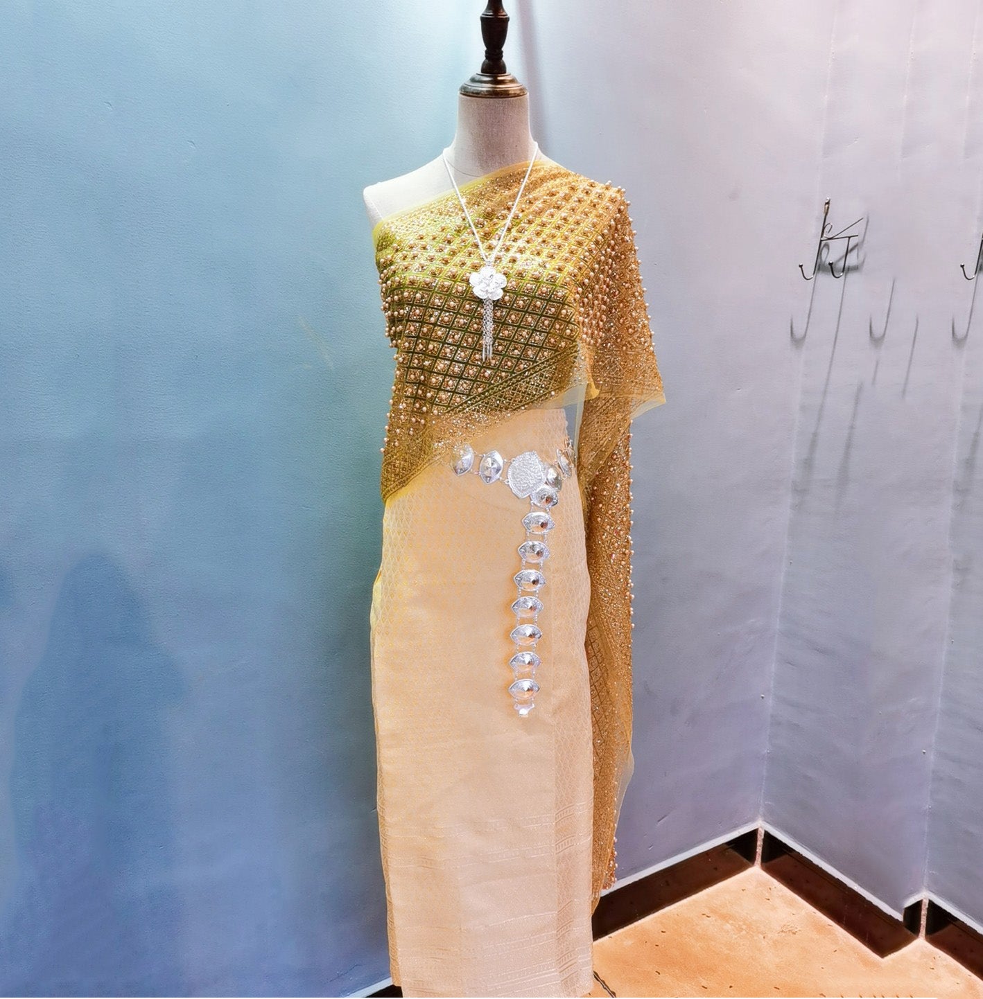 2023 New In Summer Women Strapless Shawl Top and Skirt Five-Piece Set Long Ao D image 12