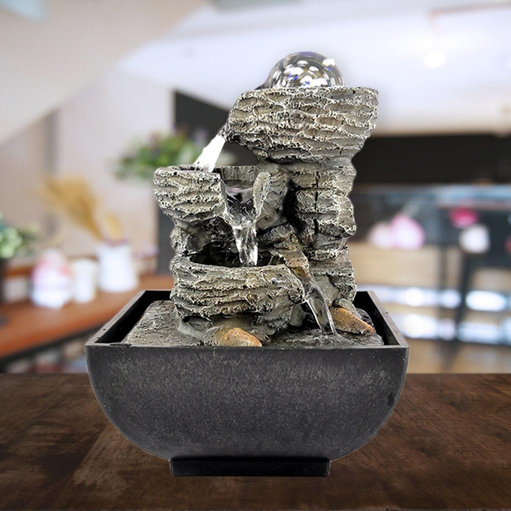 Relaxation Indoor Fountain Waterfall Feng Shui Desktop Water Sound Table image 3