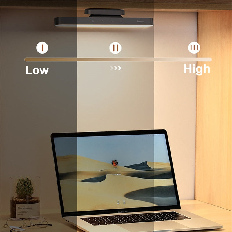 Baseus Night Light Hanging Magnetic LED Table Lamp Stepless Dimming Desk Lamp R image 2
