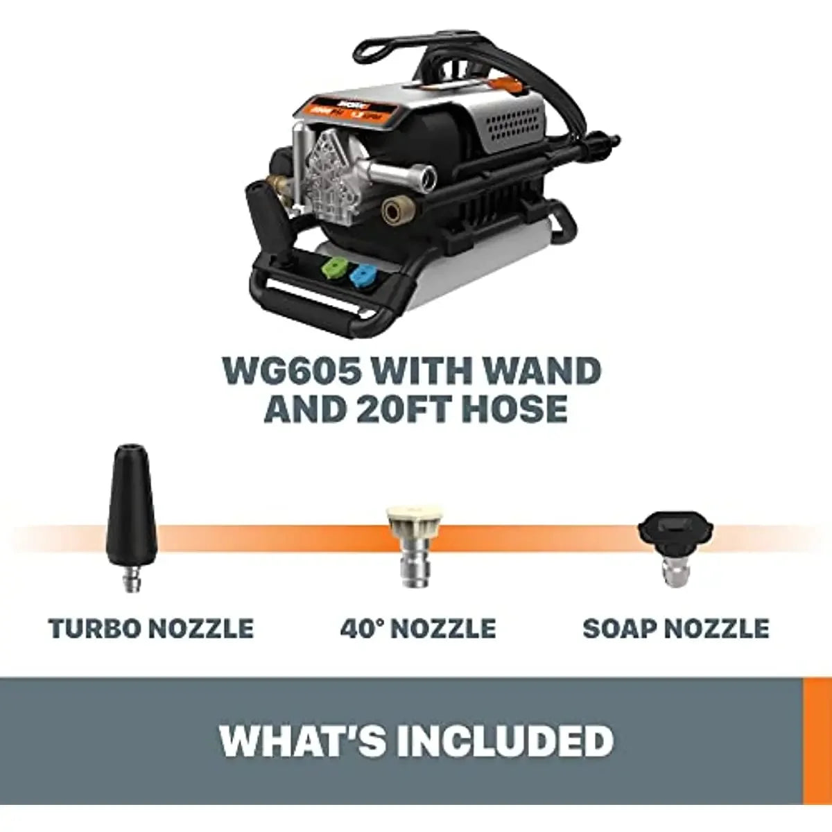 Worx 13 Amp Electric Pressure Washer 1800 PSI with 3 Nozzles - WG605 image 5