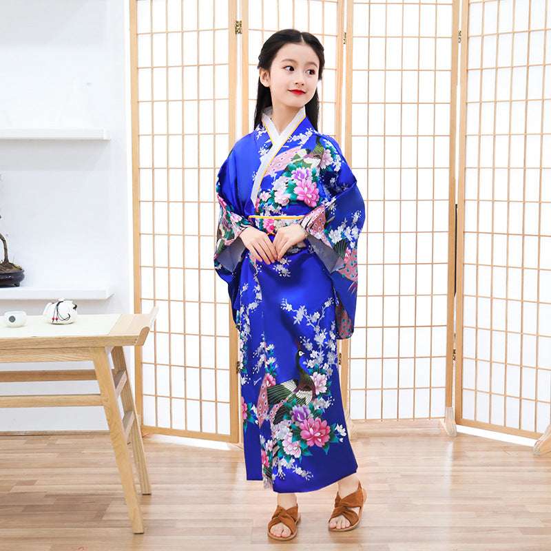 Girls Traditional Kimono Kids Original Ao Dai Yukata Wedding Dress Japanese Yuk image 7