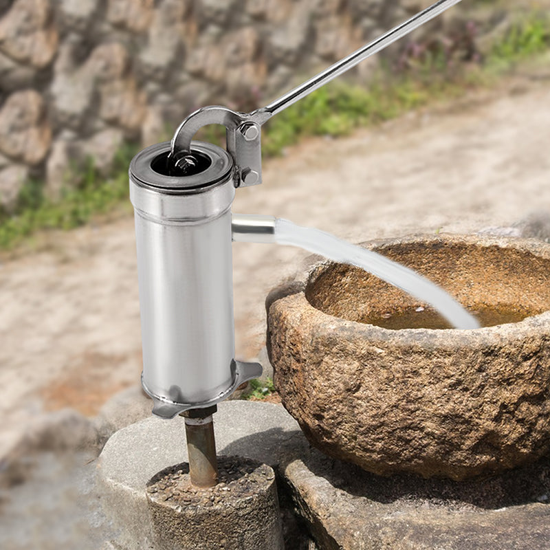 Stainless Steel Hand Cranked Well Water Pump Water Sucker Jet Absorber Suction image 1
