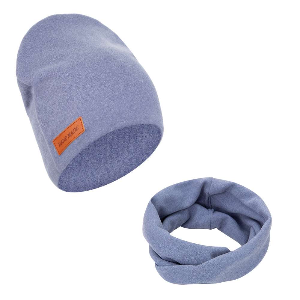 2Pcs/Lot Faux Cashmere Baby Turban Hats Scarf Set Newborn Kids Leather Stick Wi image 9