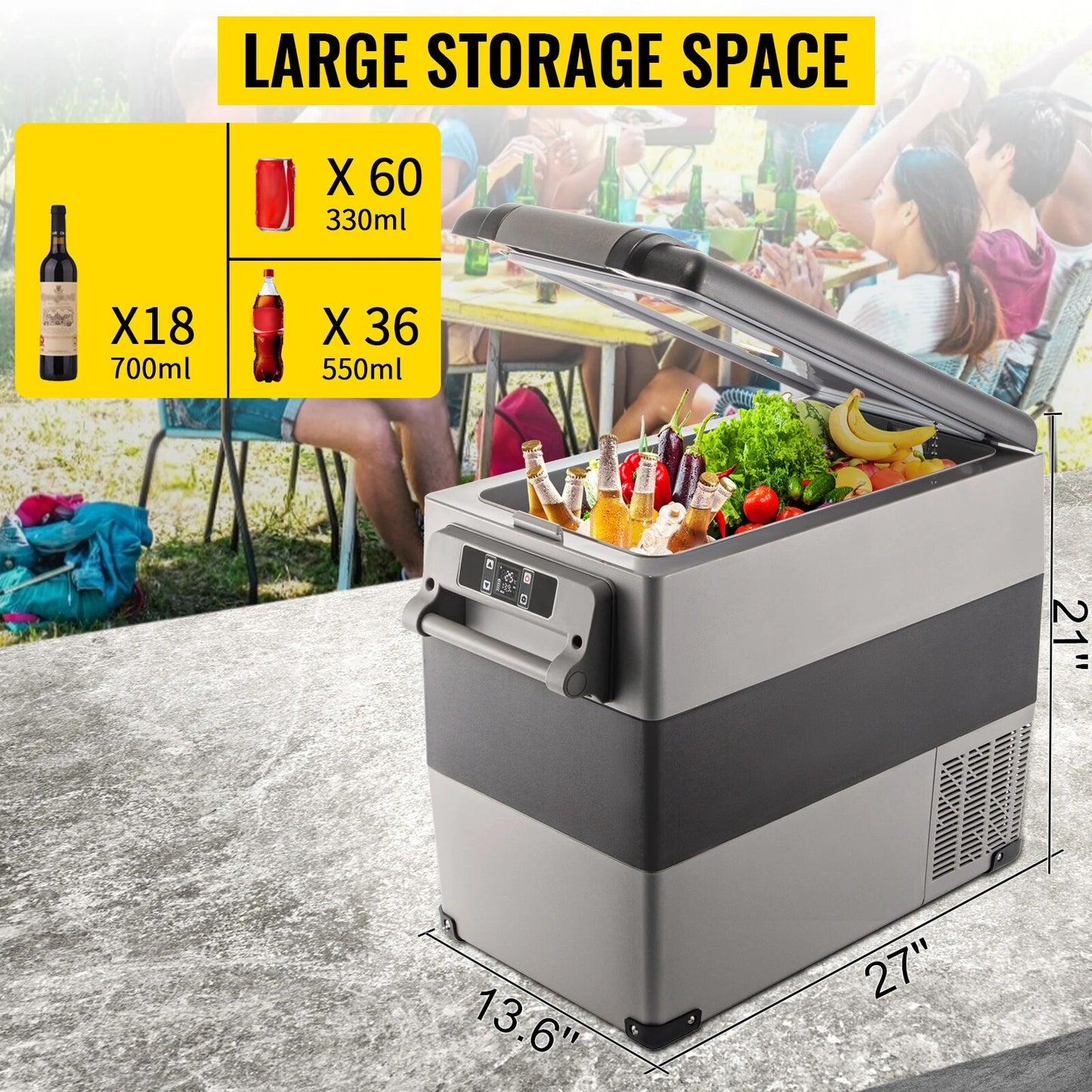 VEVOR 20L 22L 35L 45L 55L Car Refrigerator Mini Fridge Freezer Portable Compres image 3
