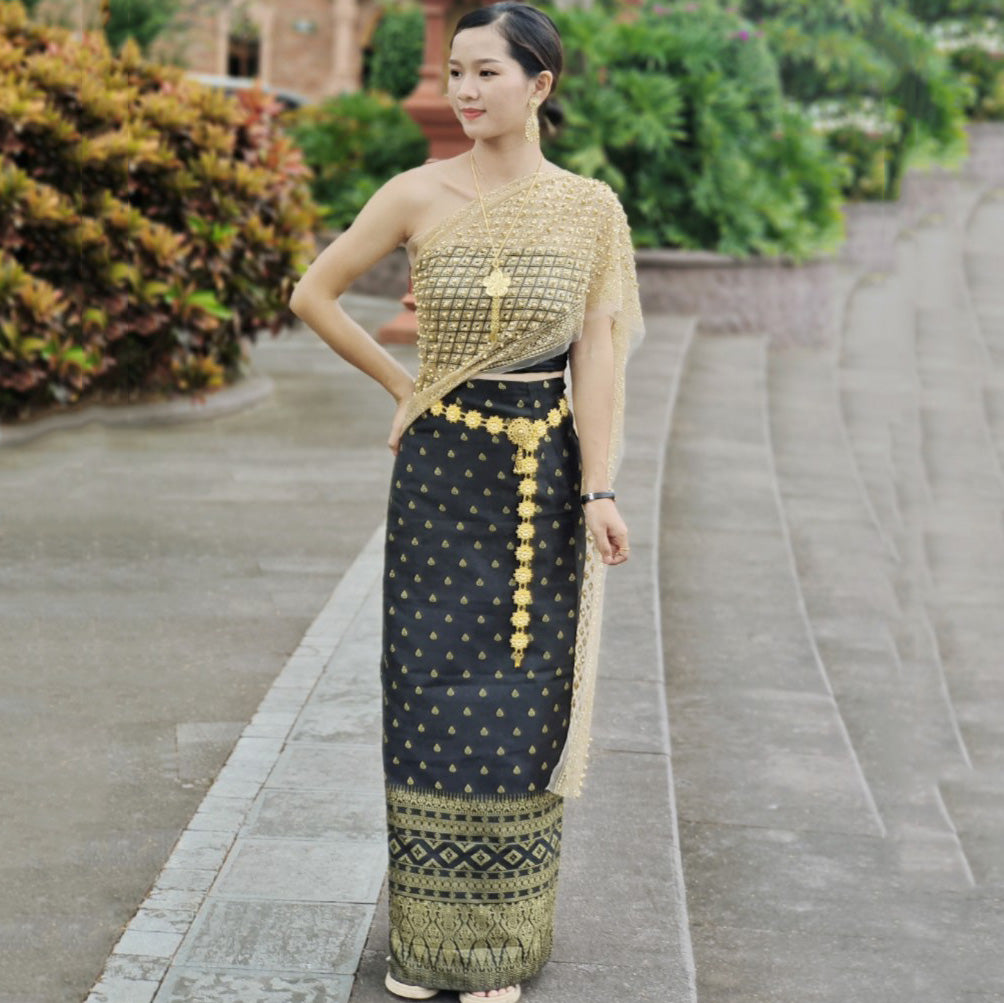 2023 New In Summer Women Strapless Shawl Top and Skirt Five-Piece Set Long Ao D image 18