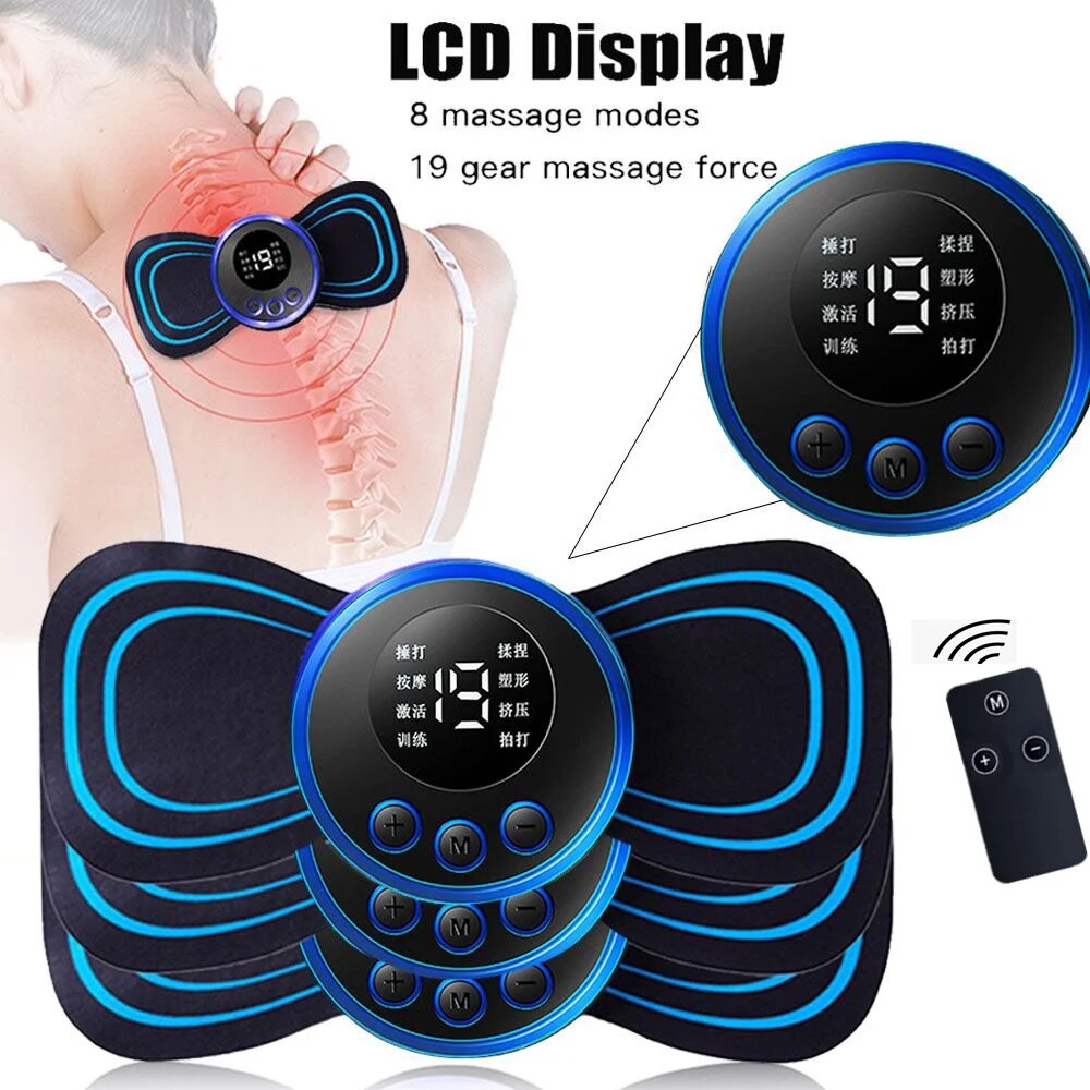 8 Modes 19 Gears Electric Pulse Neck Massager Cervical Back Muscle Pain Relief image 1