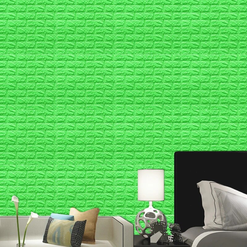 10pcs 3D Wall Sticker Imitation Brick Bedroom Christmas Home Decoration Waterpr image 7