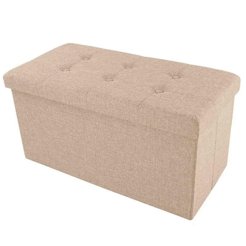30 InchLarge Storage Benches Foldable Stool with Storage Space Home Sofa Seat B image 2
