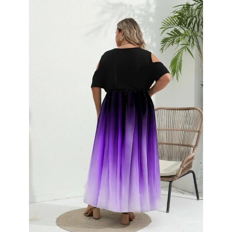 Women's Fashion Summer Casual Off Shoulder Short Sleeve Dress Women's Fashion E image 3