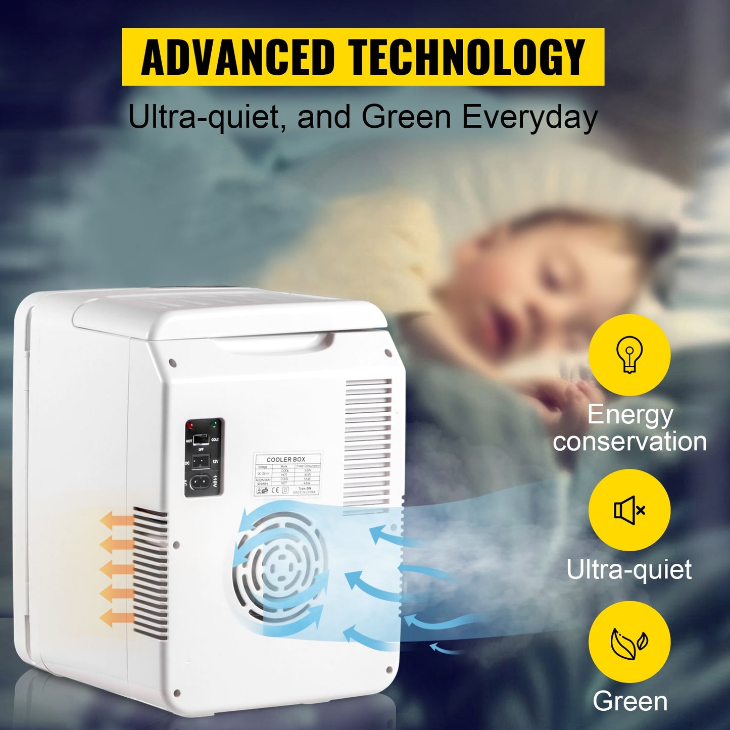 VEVOR 10L 15L Mini Fridge 12v Refrigerators Compressor Portable Small Cooler Wa image 11