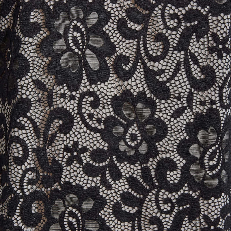 Plus Size Spring Autumn Elegant Lace Dress Women Keyhole 3/4 Sleeve Midi Party image 6