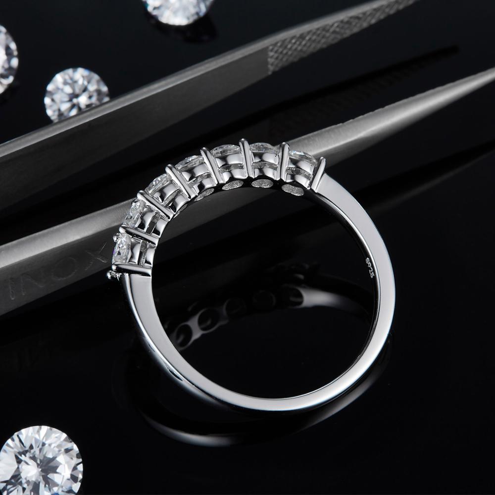 GEM'S BALLET 14K White Gold Moissanite Jewelry 0.7Ct VVS1 Classic Style Moissan image 3