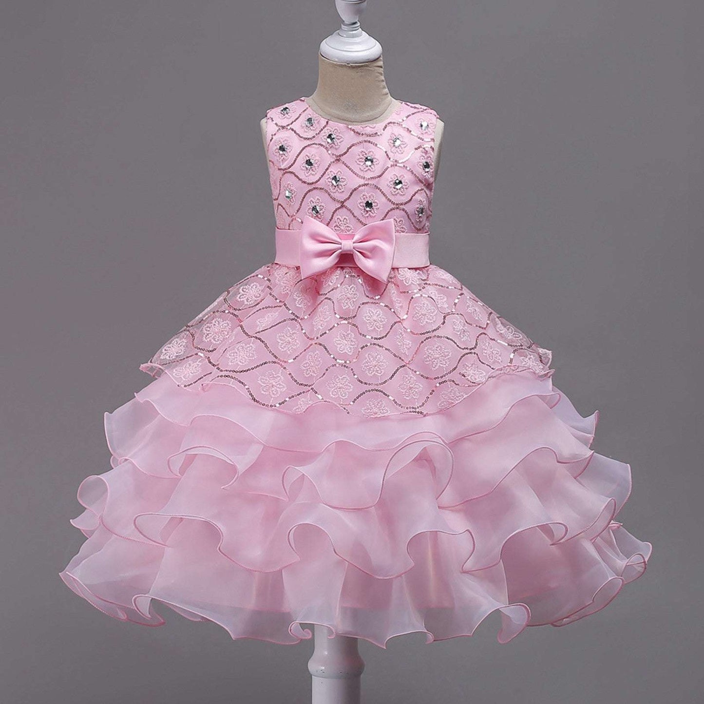 Children Modern Jazz Dance Costumes Kids Girls Stage Wear Birthday Wedding Part image 2