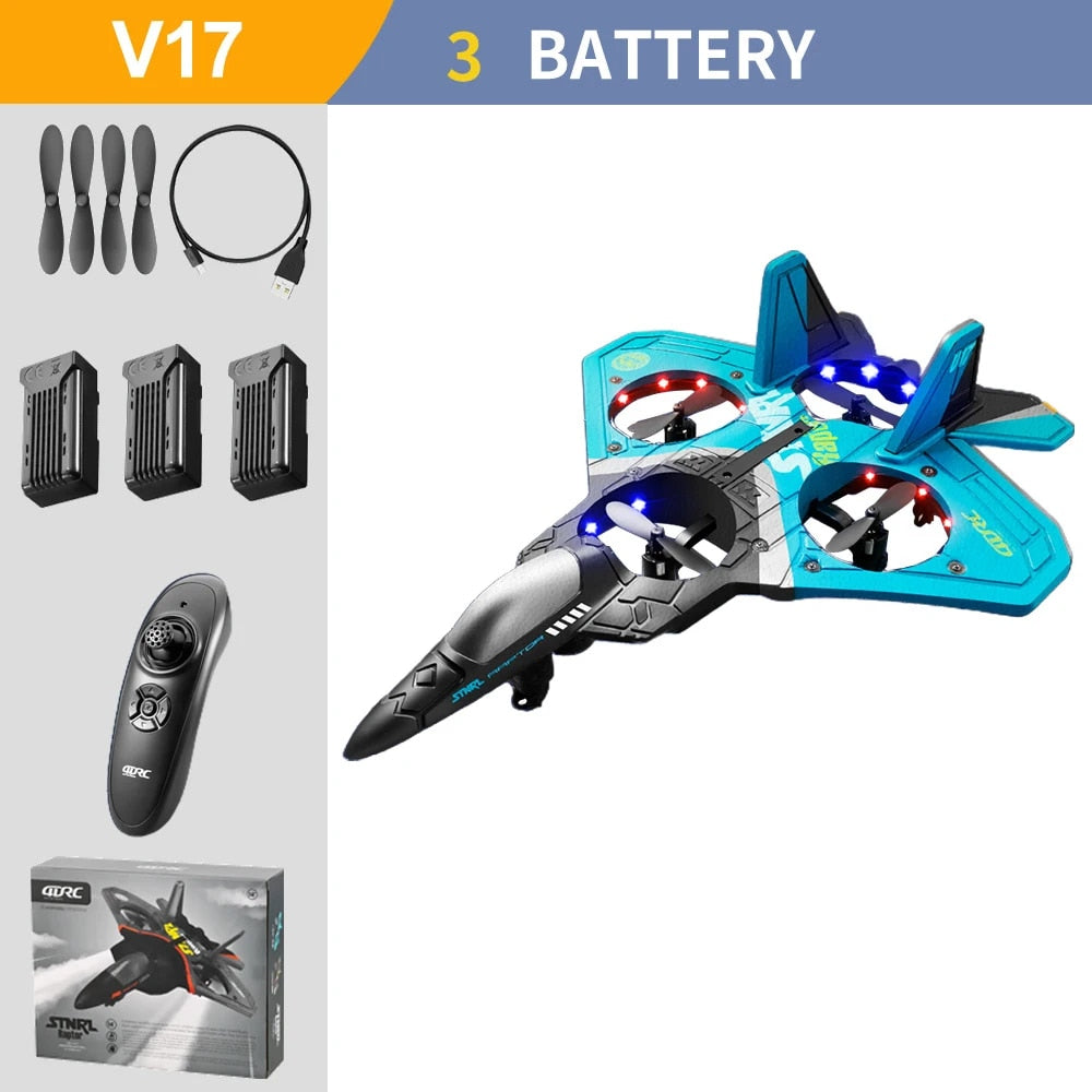 V17 RC Remote Control Airplane 2.4G Remote Control Fighter Hobby Plane Glider A image 6