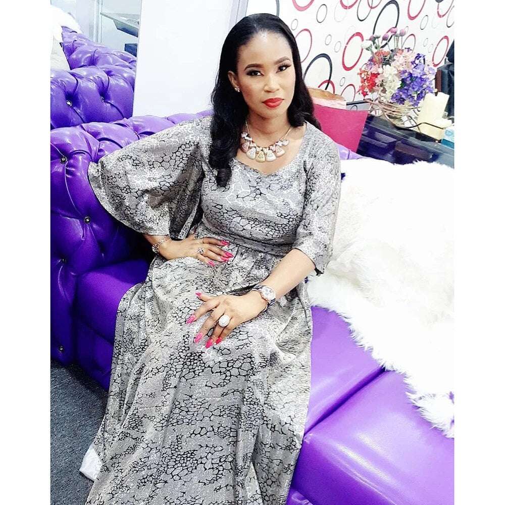 High Quality Abayas Maxi Dresses For Women Crew Neck Half Sleeve Party Fashion image 3