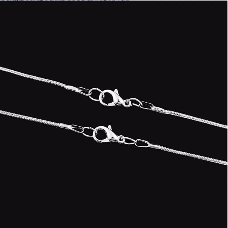 12pcs/Lot 1.2mm Gold Color DIY Snake Chain Charms Link Necklace with Lobster Cl image 4