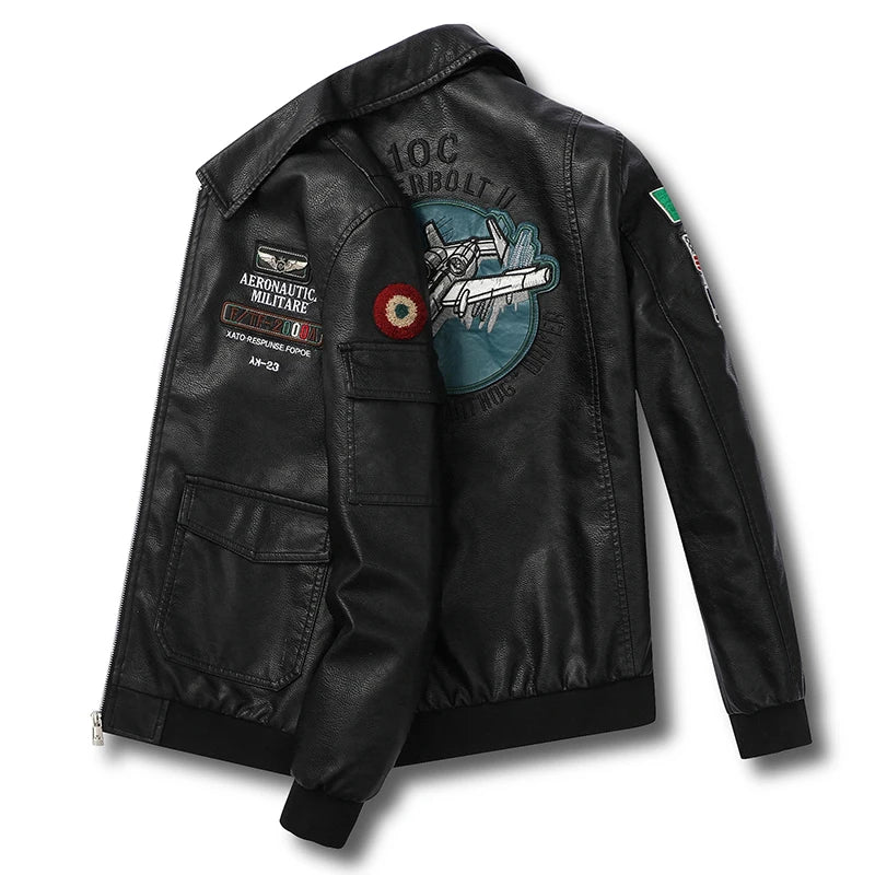 2024 Indian Embroidery Genuine Leather Jacket Men's Cowhide Motorcycle Jackets image 0