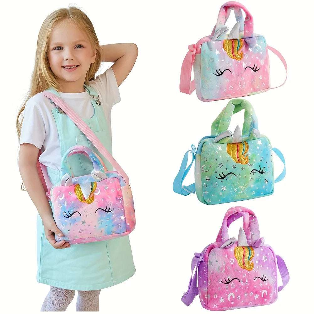 Sweet Unicorn Handbags For Girls Lovely Kids Crossbody Bag Children Gift Little image 0