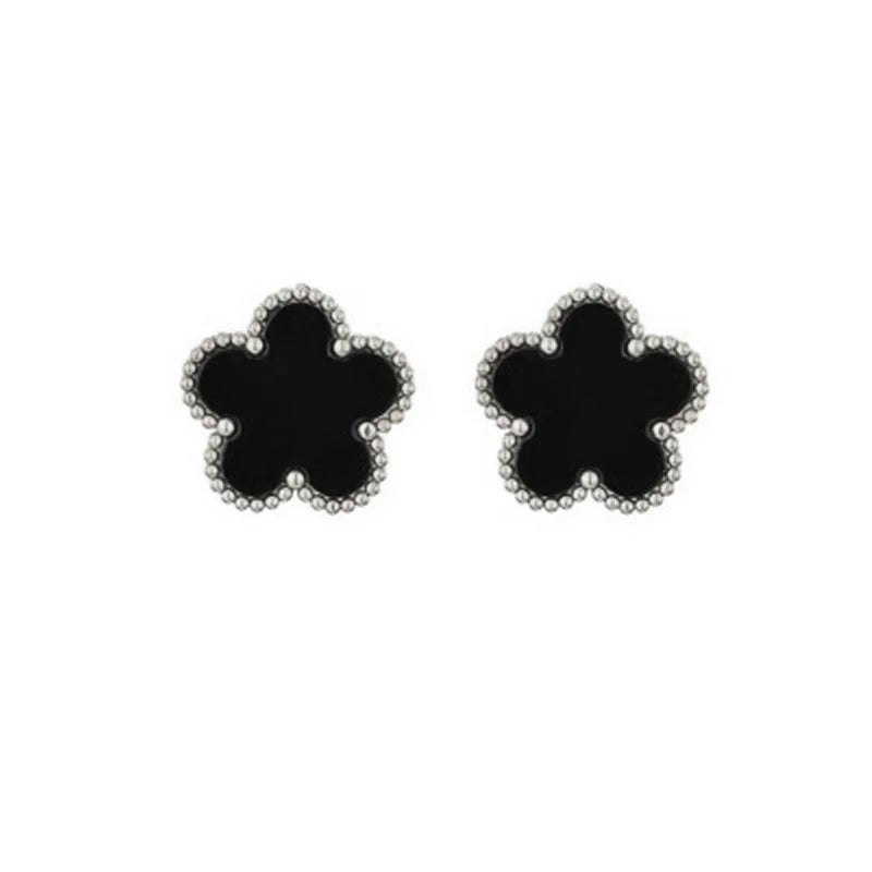 14K Gold Plated Five-leaf Clover Link Bracelets White Black Blue Gold Red Green image 36