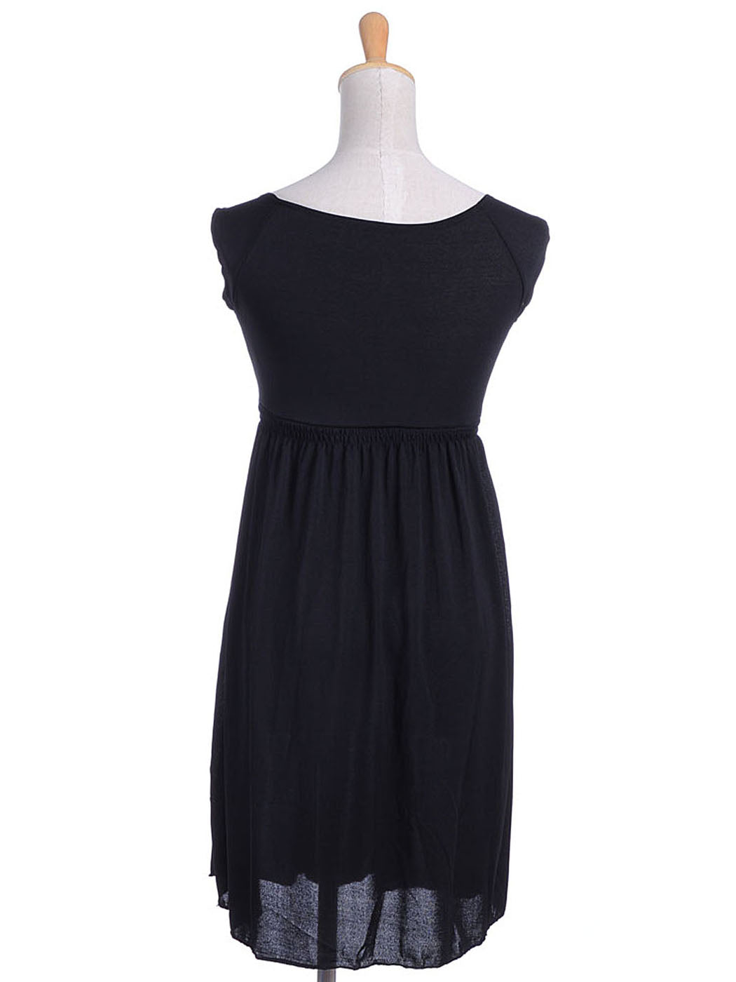 Free Size Fit Black Drape Wrap Front Bodice Faux Snake Skin Belted Dress E image 2