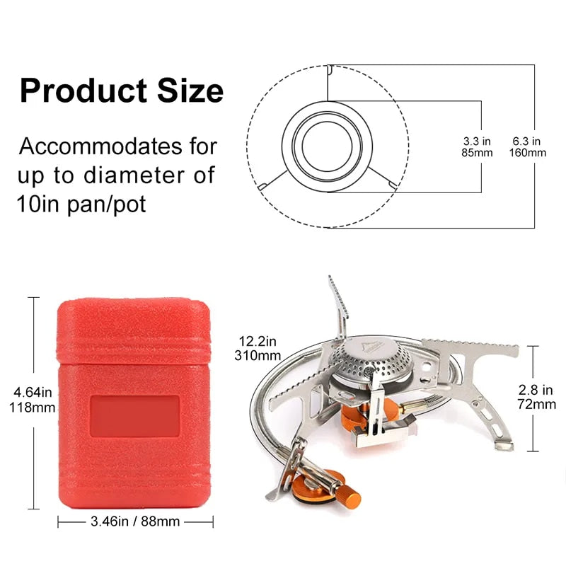 Widesea Camping Gas Stove Outdoor Tourist Burner Strong Fire Heater Tourism Coo image 2