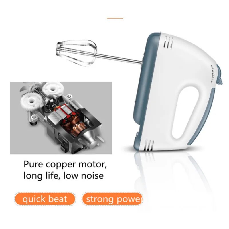 Electric Handheld Egg Beater Whisk Blender Home Kitchen Food Mixer 7 Speed Food image 7