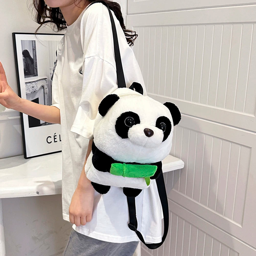 Kawaii Panda Dolls Backpack Casual Plush Children Women Backpack Fashion Girls image 4