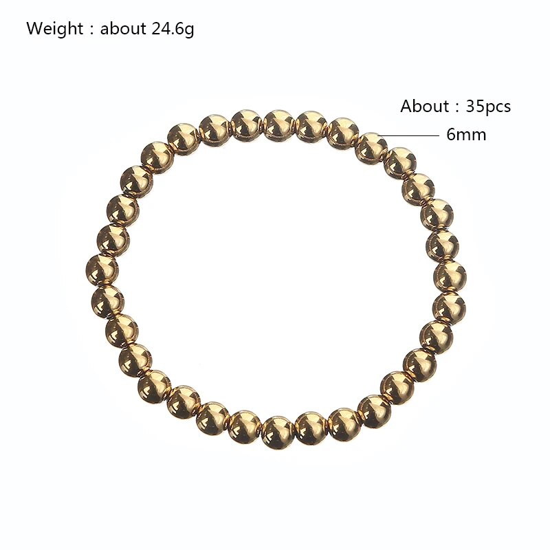 Fashion Jewelry 18K Gold Plated Waterproof Metal Ball High Quality Smooth Diame image 0