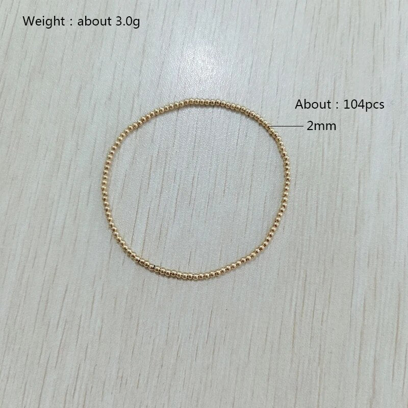 Fashion Jewelry 18K Gold Plated Waterproof Metal Ball High Quality Smooth Diame image 4
