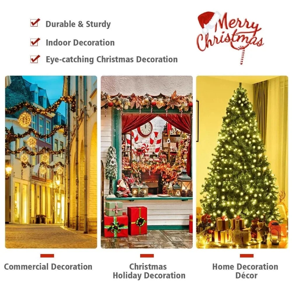 Pre-Lit Artificial Christmas Tree 6ft With 300 Clear Incandescent Mini Lights I image 4