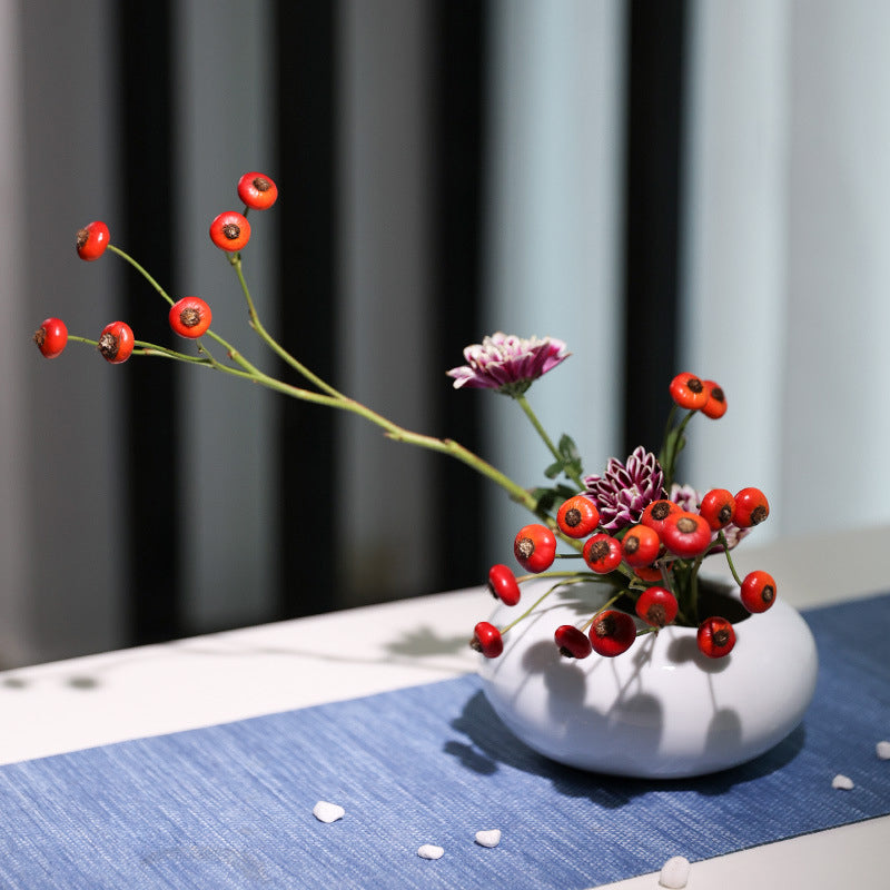 Ceramic Small Water Drop Flower Pot Vase Device Zen Tea Table Desktop Japanese image 6