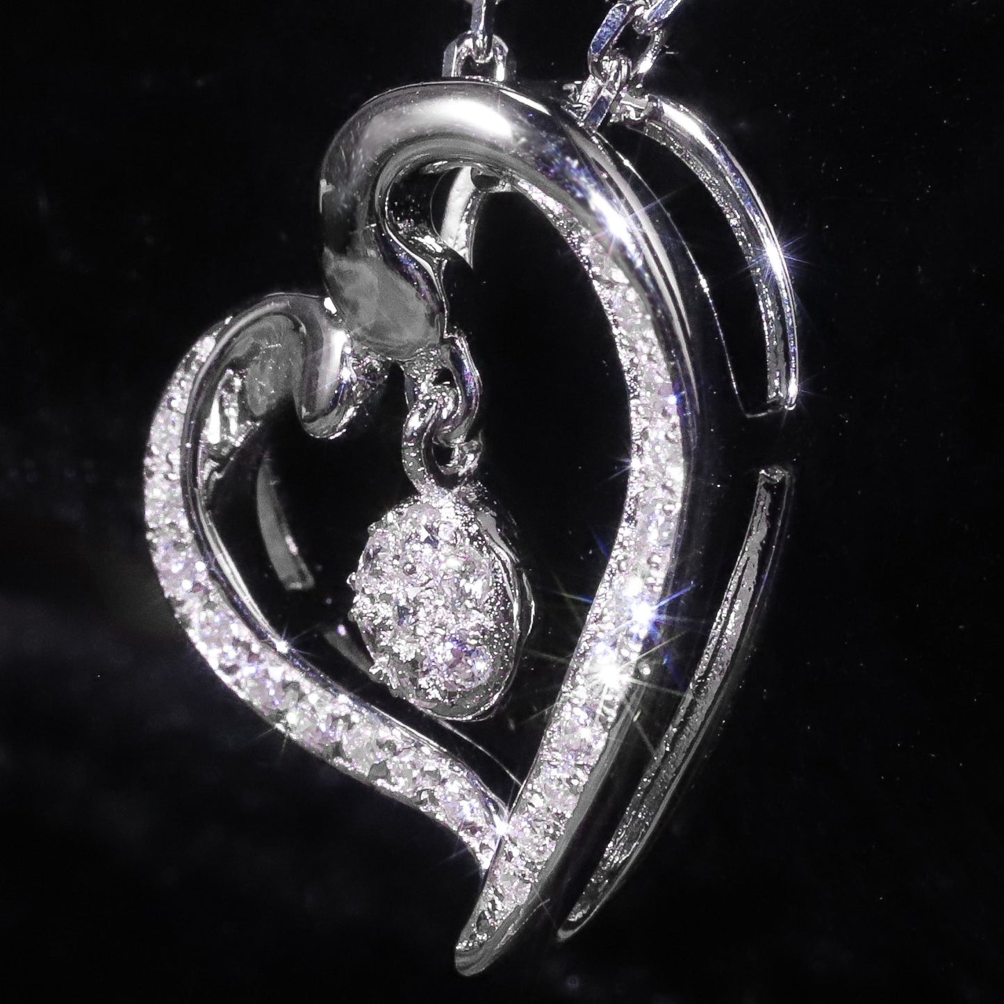 GEM'S BALLET Fine Gold Jewelry Natural Real Heart Diamond 9K 10K 14K 18K Solid image 2