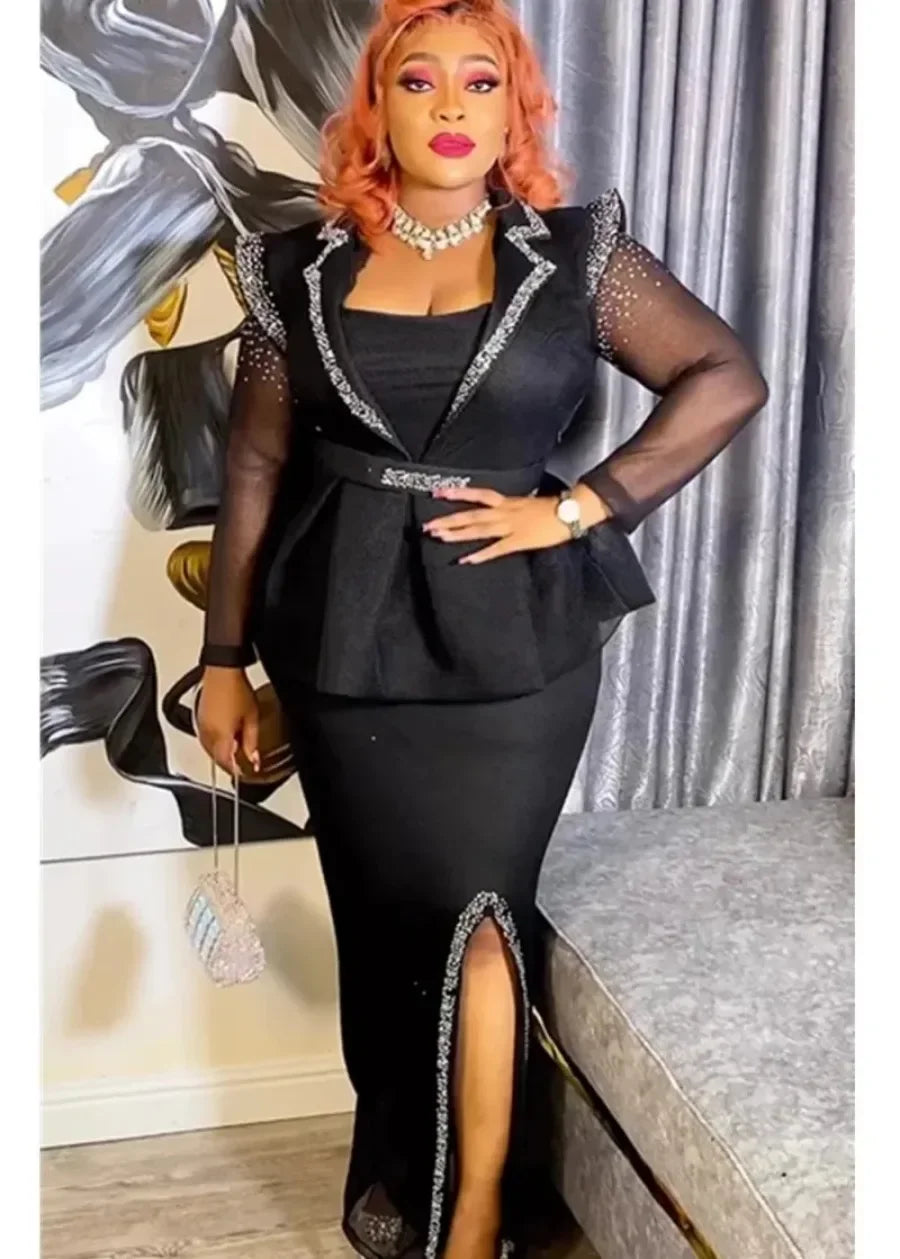 Plus Size African Party Dresses for Women Dashiki Ankara Wedding Evening Gown S image 7