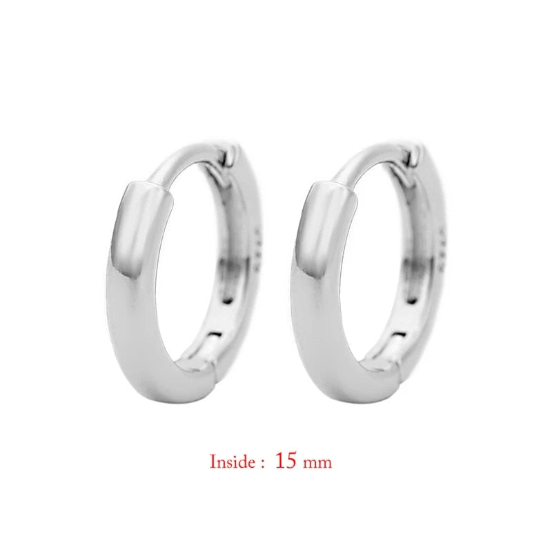 1Pair Single Minimal Gold Color Tiny Cartilage Hoop Earrings Stainless Steel Tr image 9
