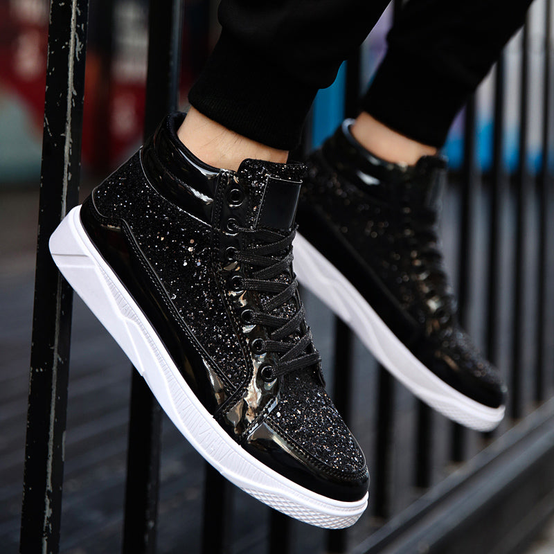 Spring and Autumn New Men Casual Shoes Non-slip Breathable Shoes Gold Sneaker H image 8