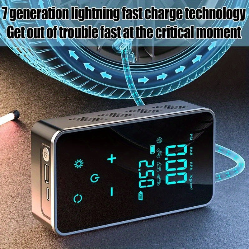 Car air pump Wireless digital display smart air pump touch screen air pump tire image 5