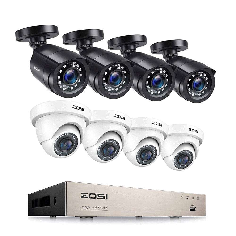 ZOSI Security Cameras System H.265+ 5MP Lite 8-Channel HD-TVI DVR Recorder image 1