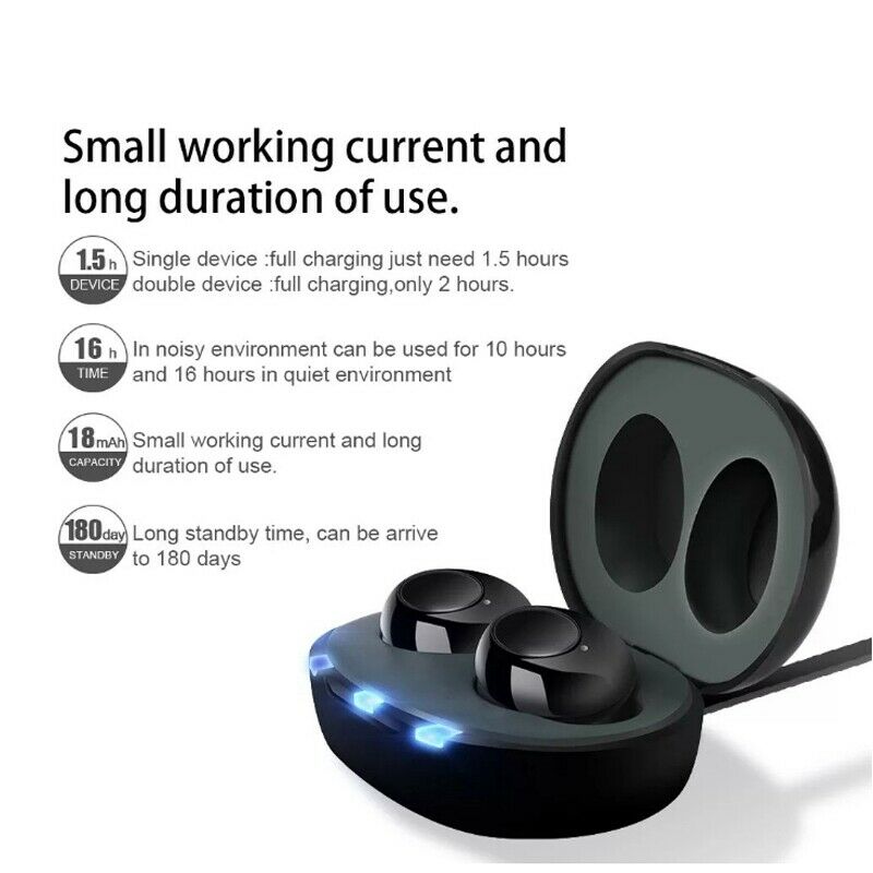 1 Pair USB Rechargeable Mini In Ear Portable Invisible Hearing Aids Assistant A image 7