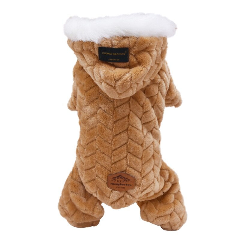 Ropa de invierno para perros pequeños, chaqueta gruesa y cálida de forro polar para cachorros.