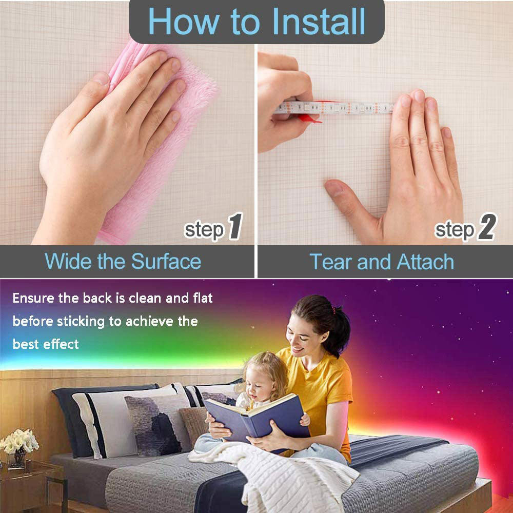 RGB 5050 Led Strip Lights Smart Home TV USB Wall Lamps Ramadan Decoration 2023 image 5