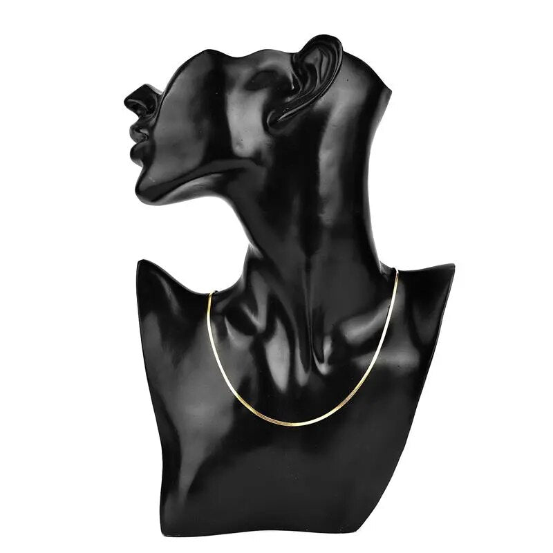 2-5mm Width Stainless Steel Flat Chain Necklace Hot Fashion Herringbone Gold Co image 11
