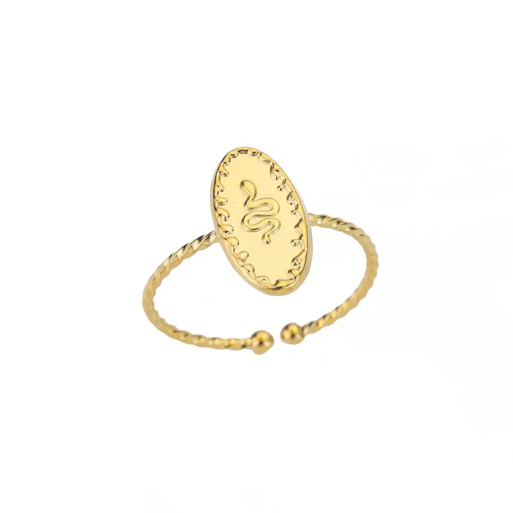 Jesus Cross Rings For Women Men Metal Golden Wide Large Adjustable Ring Vintage image 5