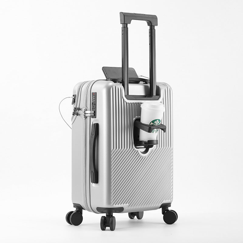 2024 New Durable Luggage Sets Suitcase Front Open TSA Lock USB Slient Spinner W image 1