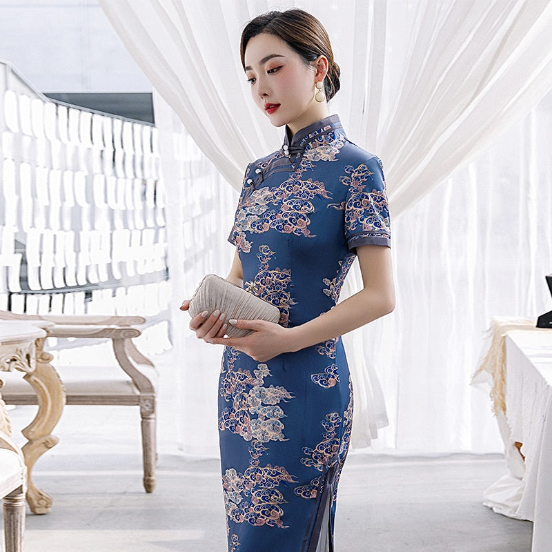 Vietnam Dress Women Summer 2020 Aodai Oriental Dress Midi Long Cheongsam Tradit image 3