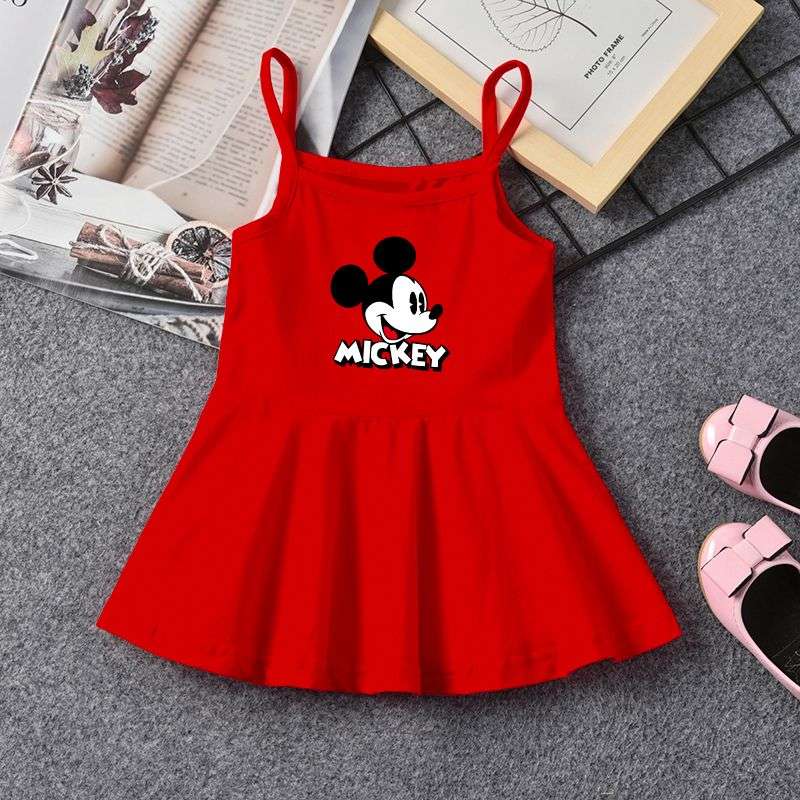 Disney Summer Baby Girl Cotton Dress Children Fashion Dresses Kids Girl Mickey image 1