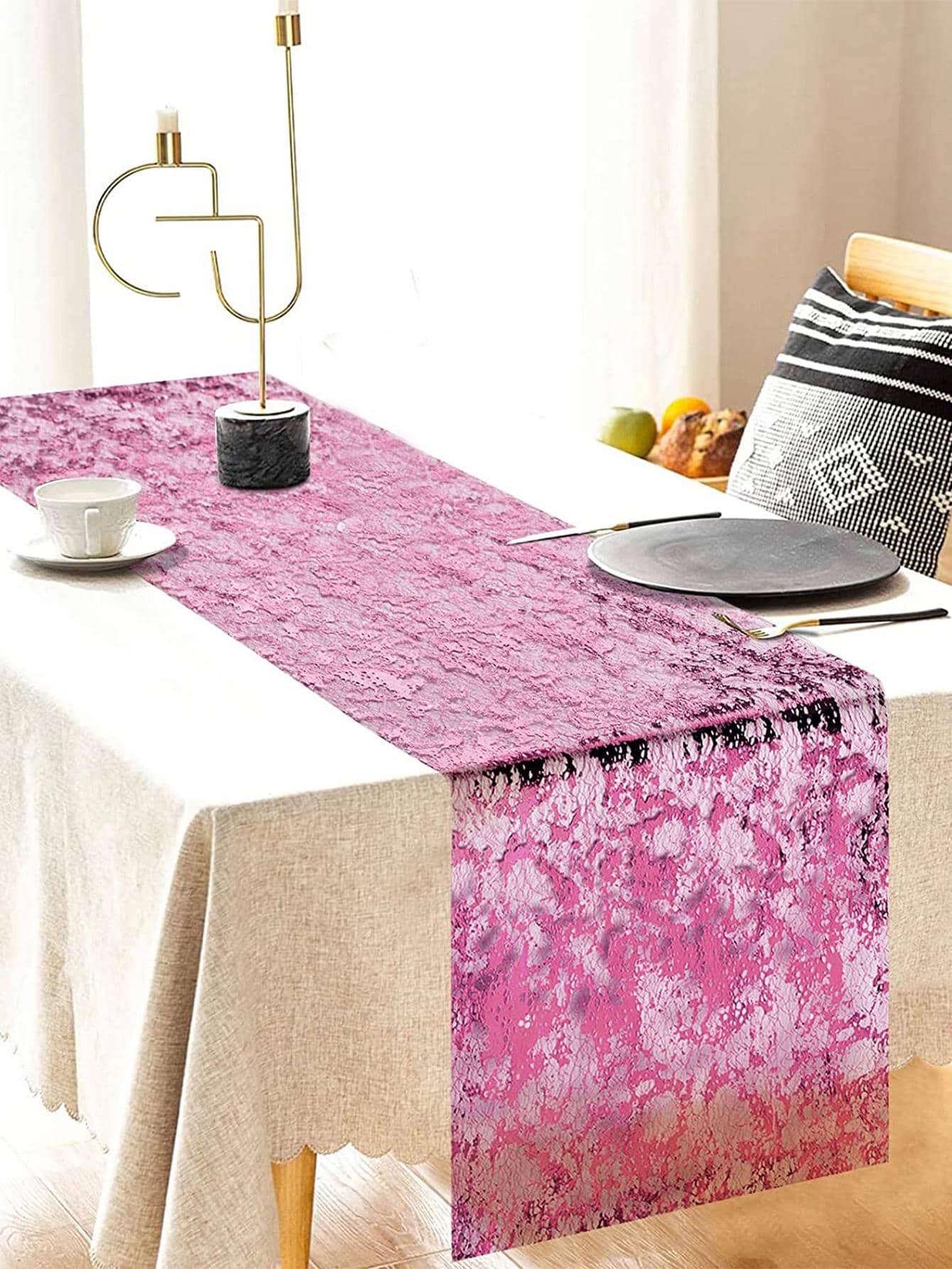 1pc Table Decorations For Party, Golden Table Runner, Sequin Glitter Foil Metal image 23