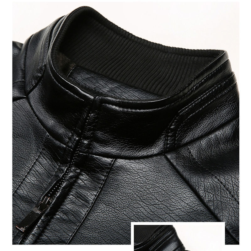 Men Leather Suit Jacket Men Slim Fit blazer Coat Men Fashion Leather jacket Str image 8