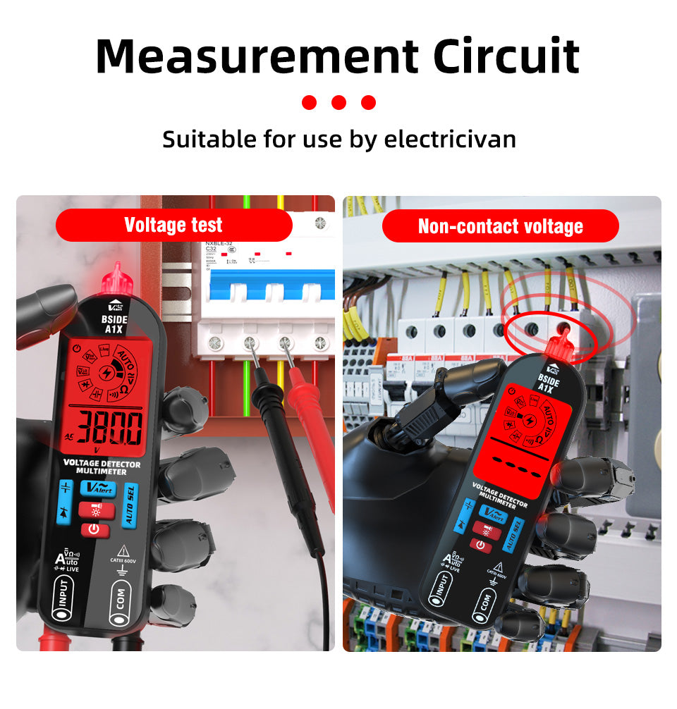 BSIDE Professional Digital Multimeter AC DC Voltage 520V Smart Voltmeter NCV Hz image 4